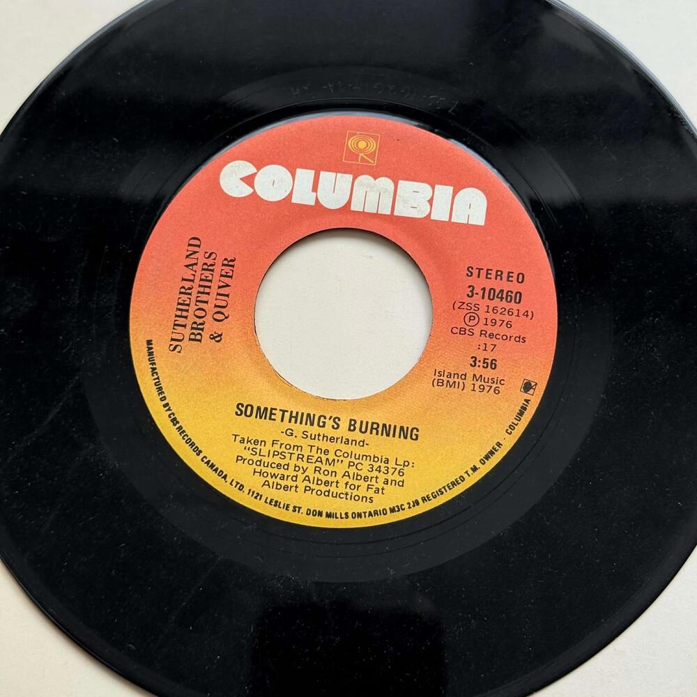 Sutherland Brothers & Quiver - Secrets/Something's Burning 45rpm VG+ R23
